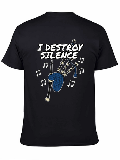 I Destroy Silence Bagpipe T-Shirt