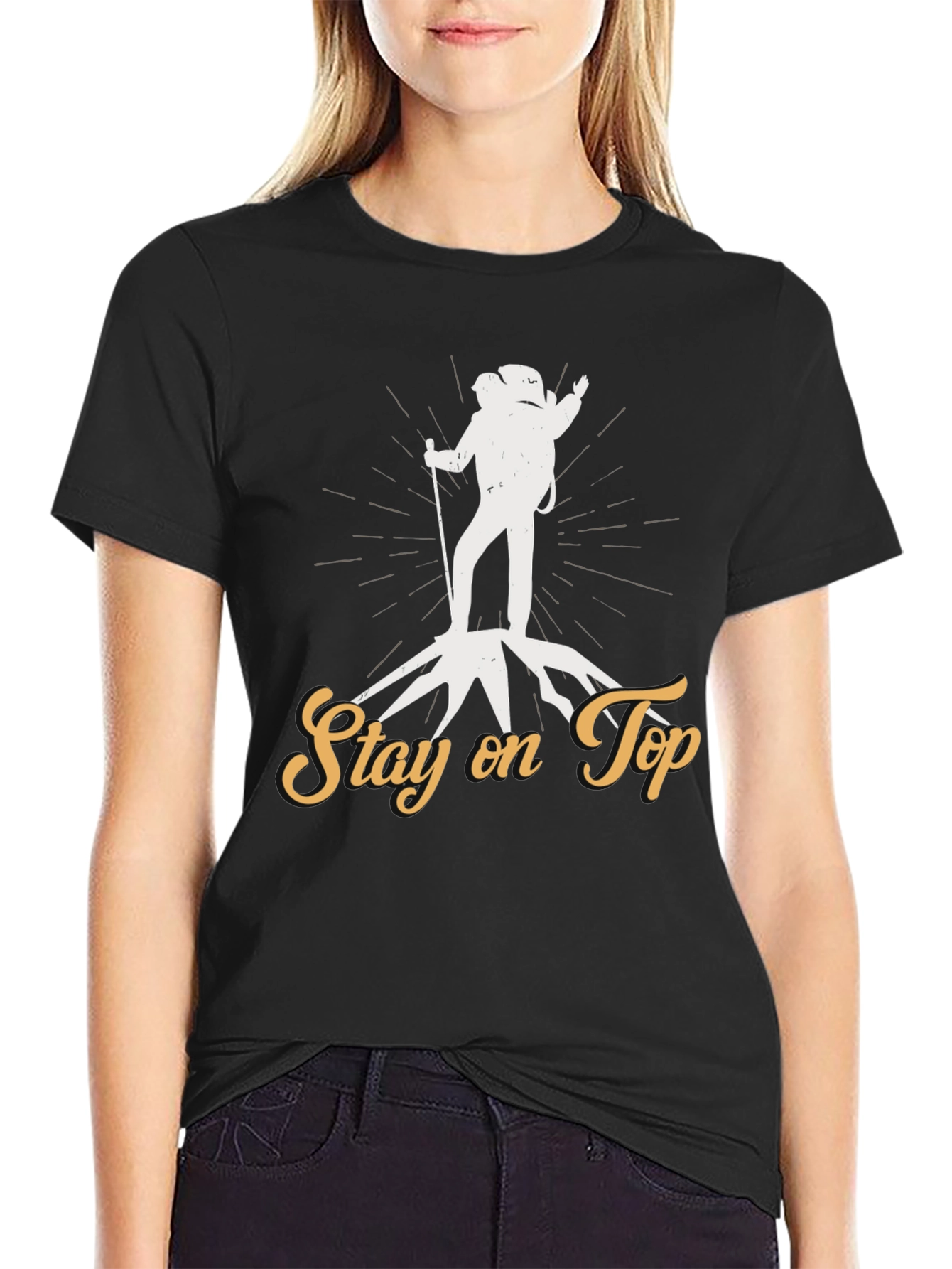 Stay on Top Hiking Graphic Tee