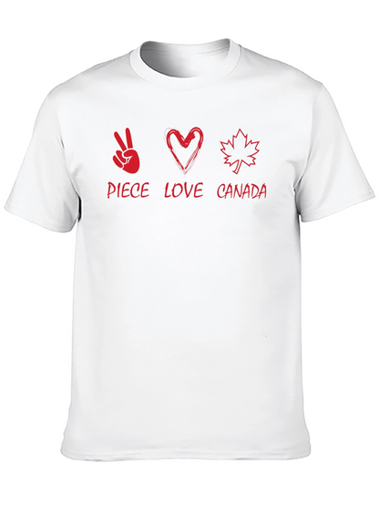 Peace Love Canada T-Shirt - Soft Cotton Tee