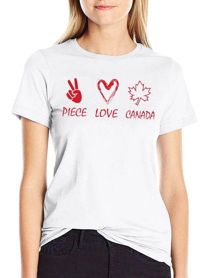 Peace Love Canada T-Shirt - Soft Cotton Tee