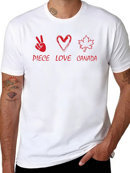 Peace Love Canada T-Shirt - Soft Cotton Tee