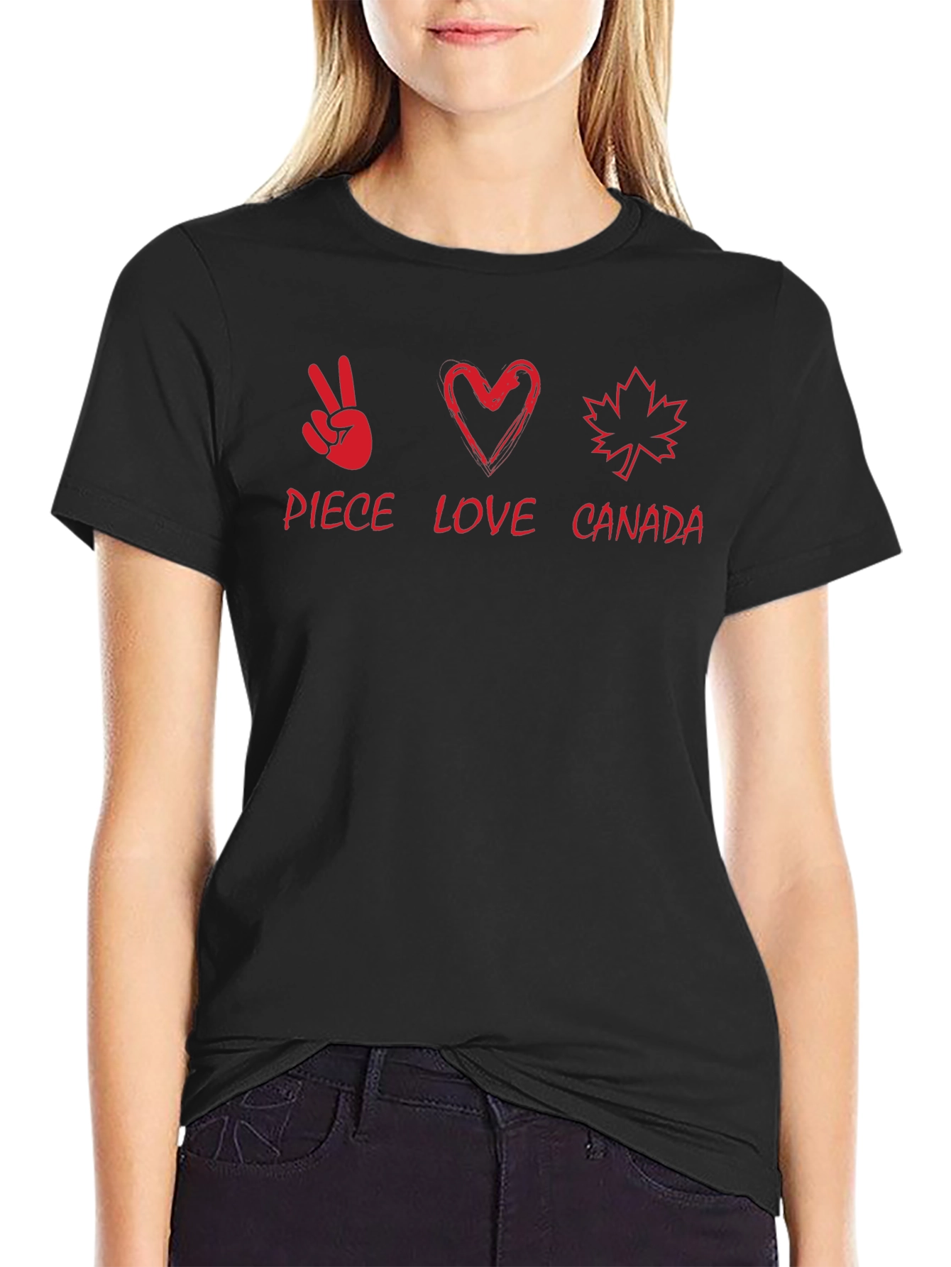 Peace Love Canada T-Shirt - Soft Cotton Tee