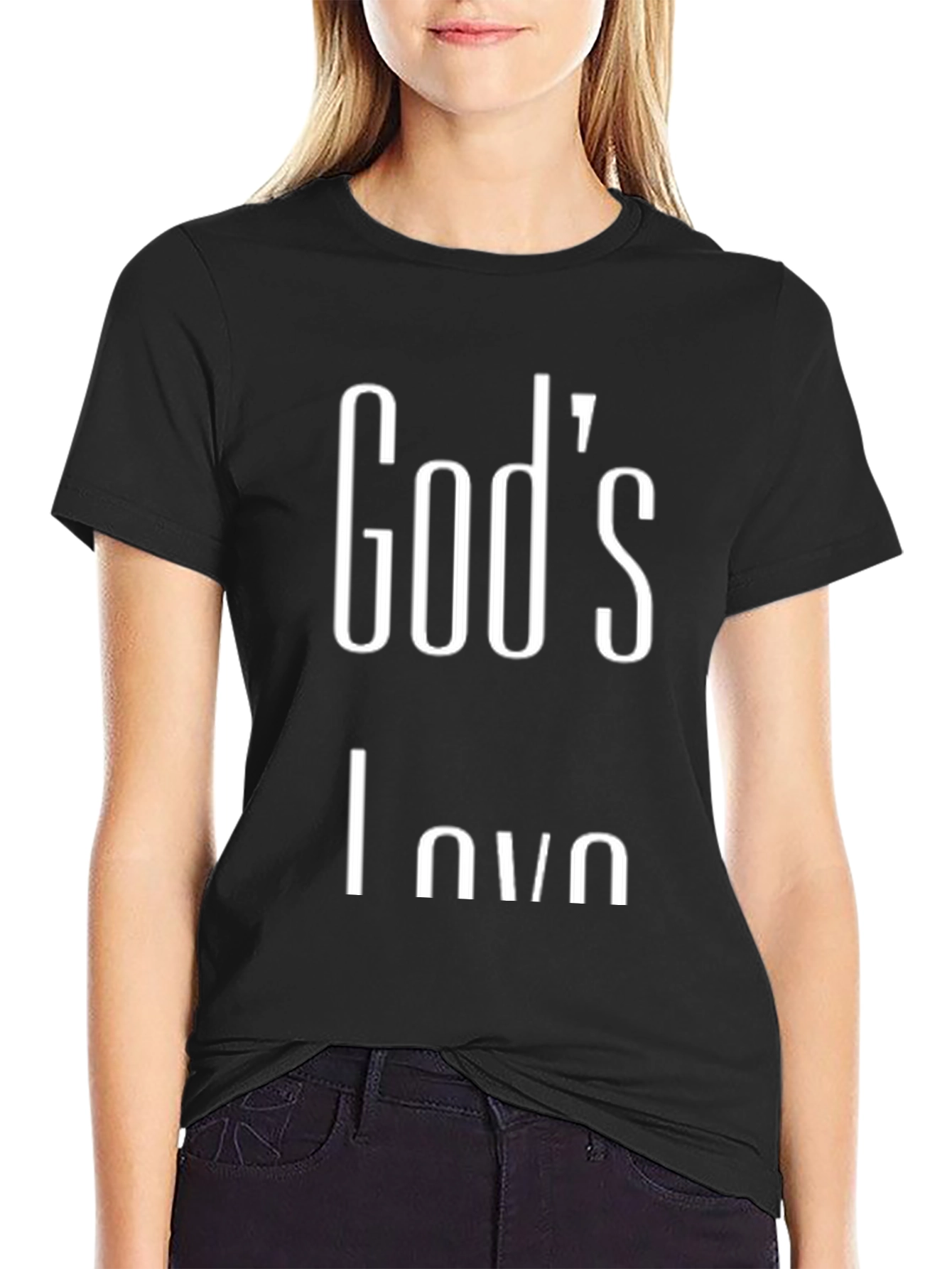 Gods Love Black Graphic Tee