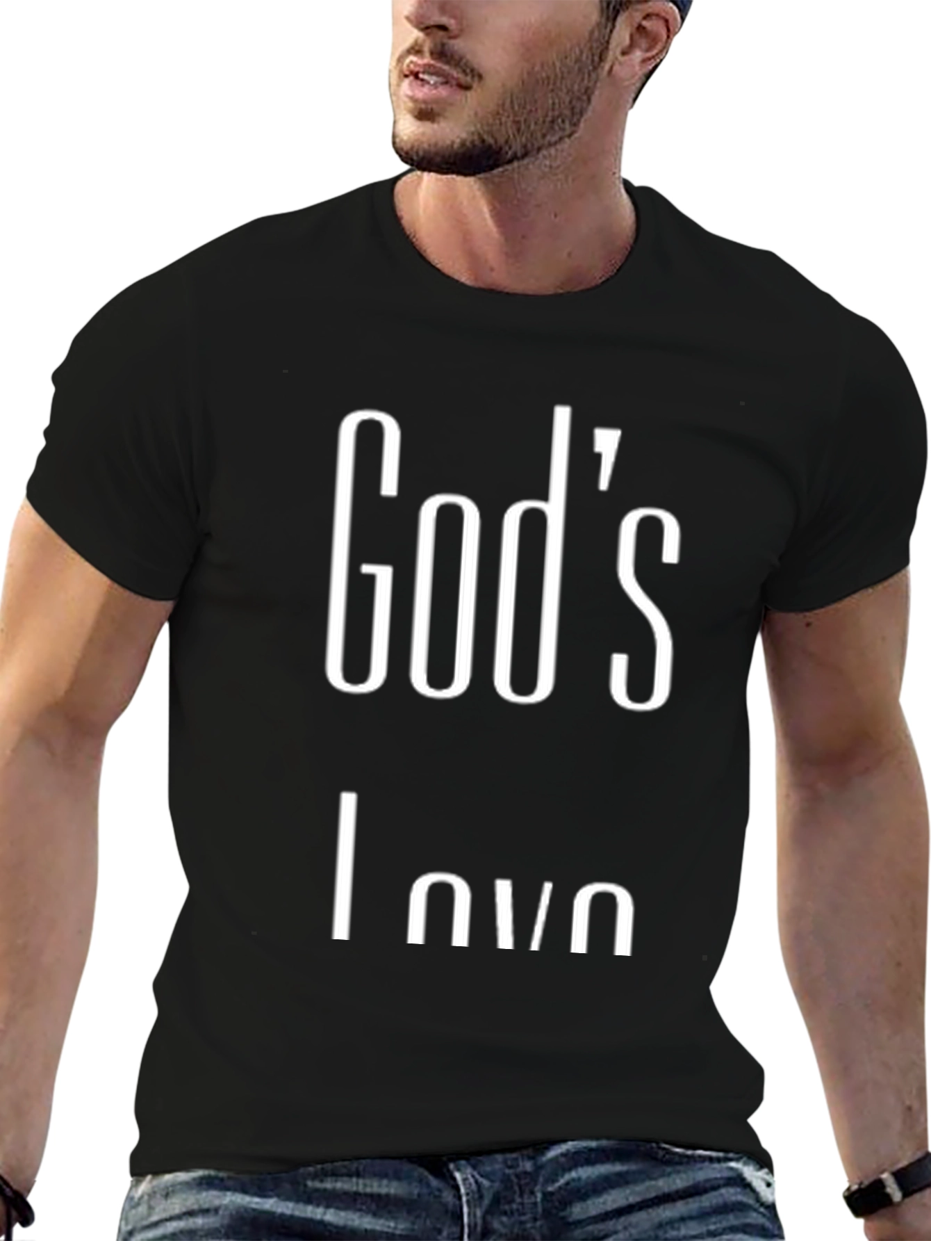 Gods Love Black Graphic Tee