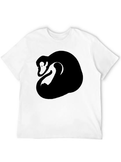 Abstract Monkey Graphic Tee - Black Cotton Blend