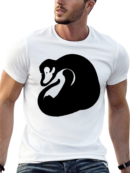 Abstract Monkey Graphic Tee - Black Cotton Blend