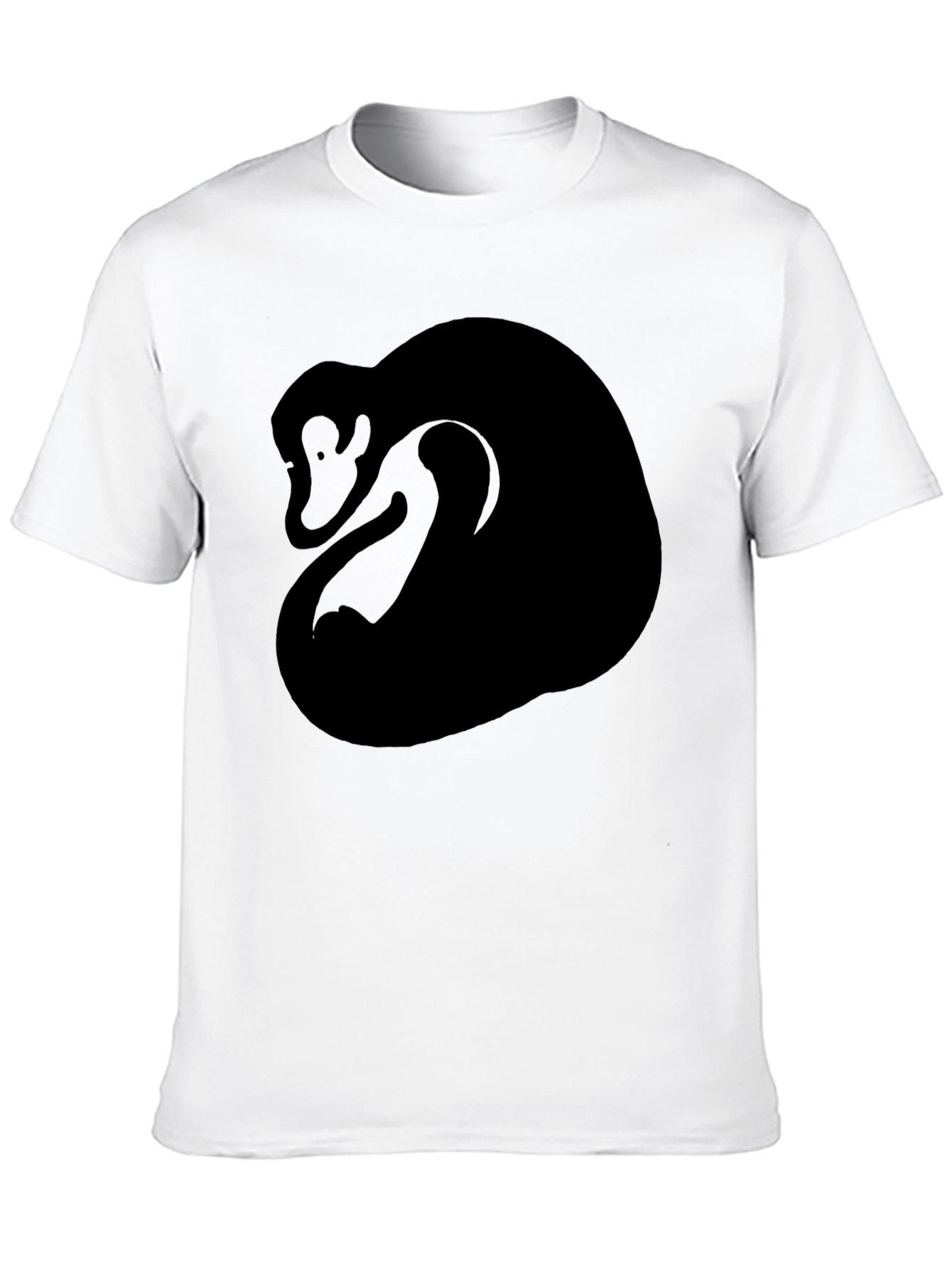 Abstract Monkey Graphic Tee - Black Cotton Blend