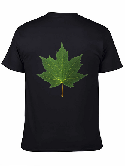 Maple Leaf Graphic Black T-Shirt