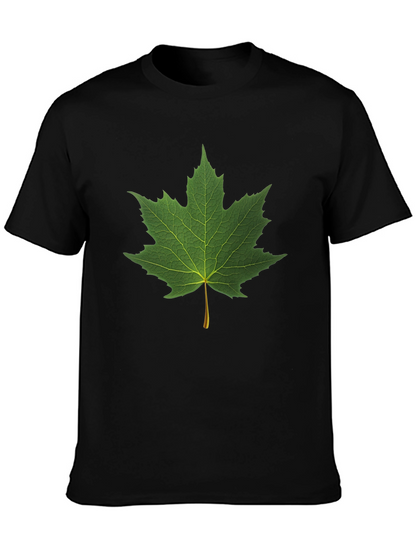 Maple Leaf Graphic Black T-Shirt