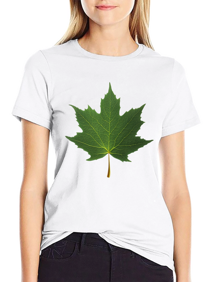Maple Leaf Graphic Black T-Shirt
