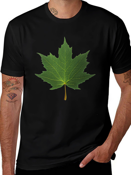 Maple Leaf Graphic Black T-Shirt