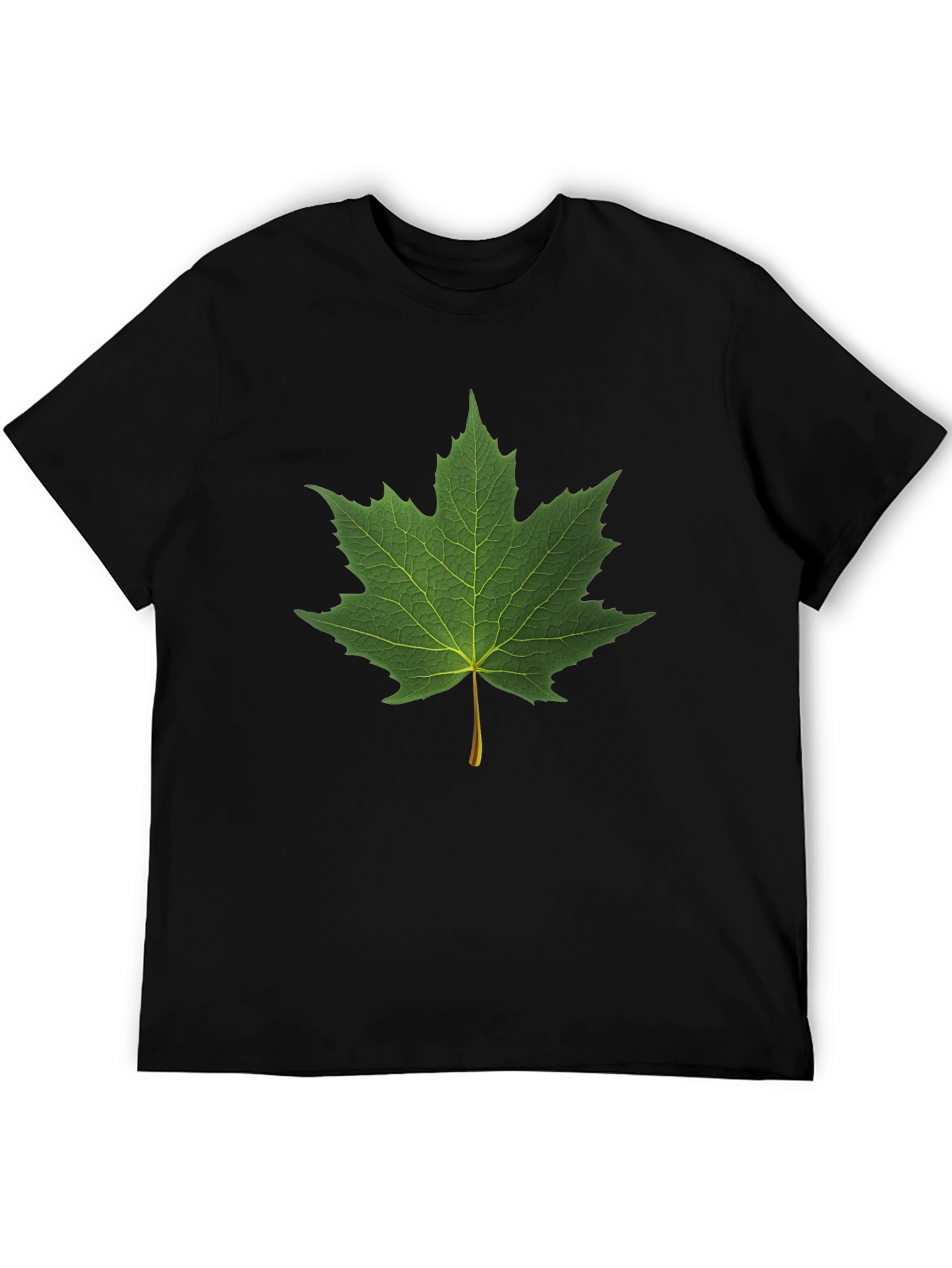 Maple Leaf Graphic Black T-Shirt