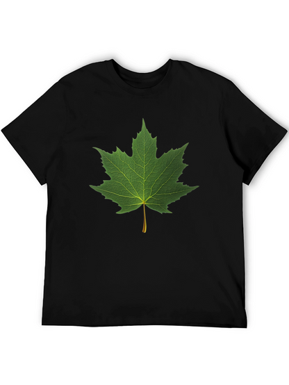 Maple Leaf Graphic Black T-Shirt