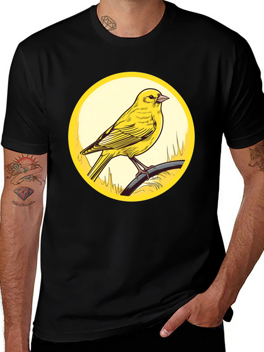 Canary Bird Graphic T-Shirt - Black