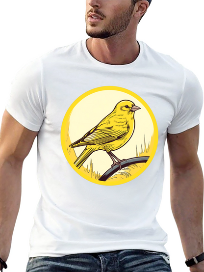 Canary Bird Graphic T-Shirt - Black