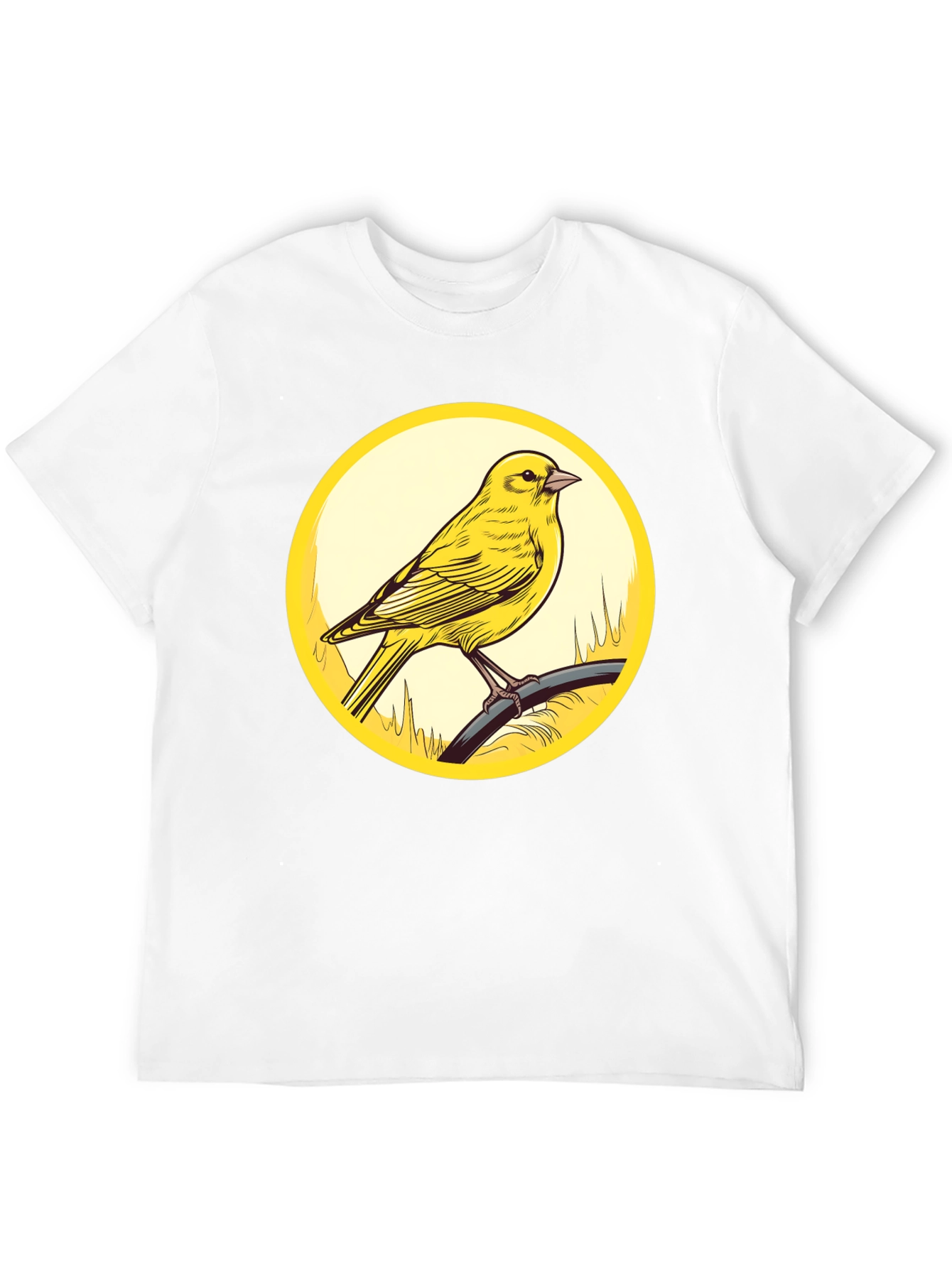 Canary Bird Graphic T-Shirt - Black