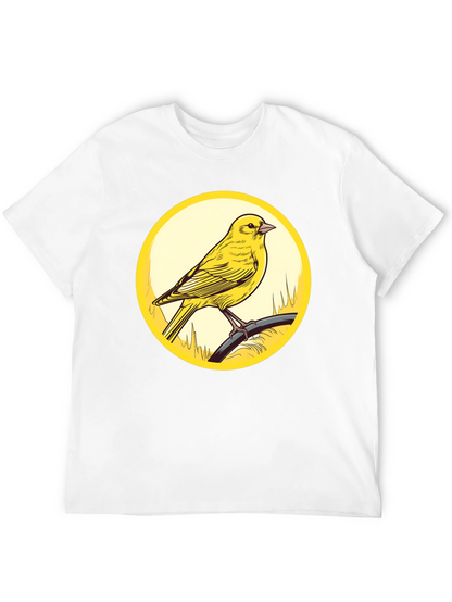 Canary Bird Graphic T-Shirt - Black