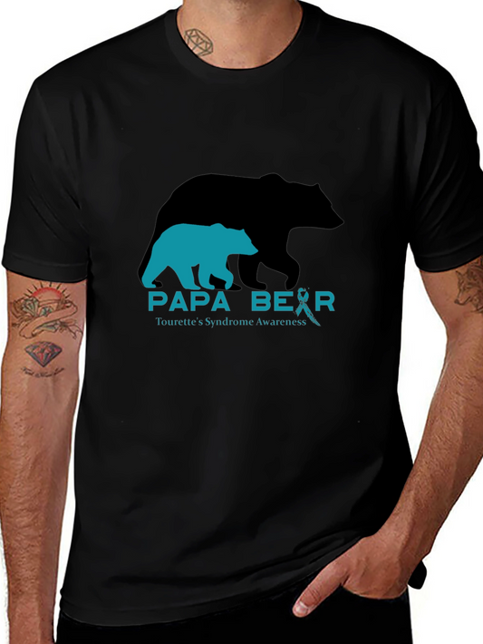 Papa Bear Tourettes Syndrome Awareness T-Shirt