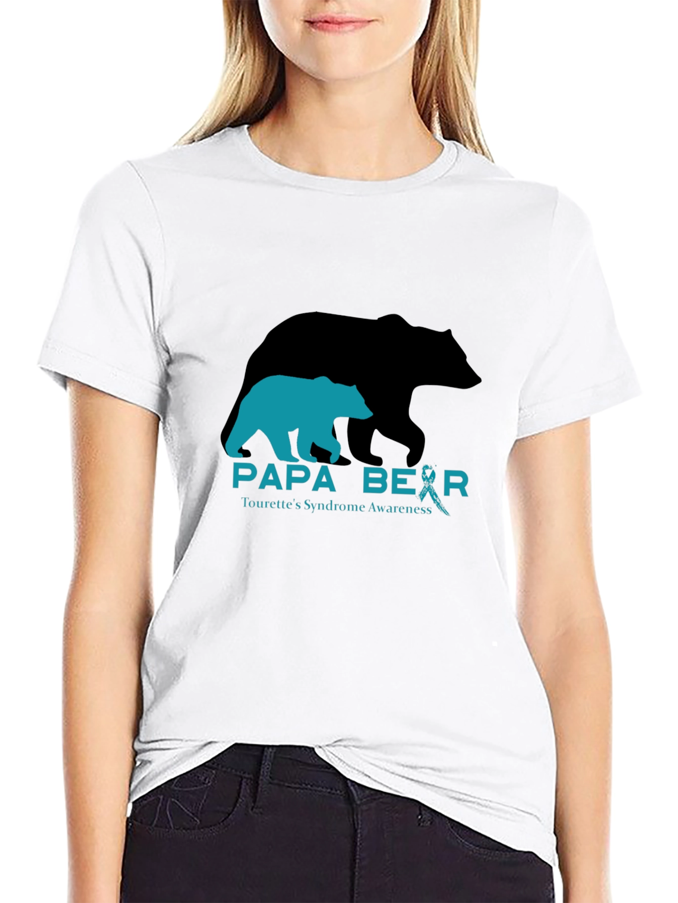 Papa Bear Tourettes Syndrome Awareness T-Shirt