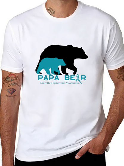 Papa Bear Tourettes Syndrome Awareness T-Shirt