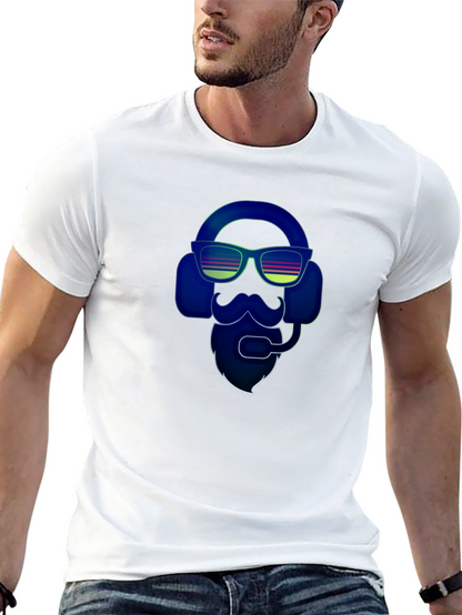 Retro Gamer Bearded Man T-Shirt
