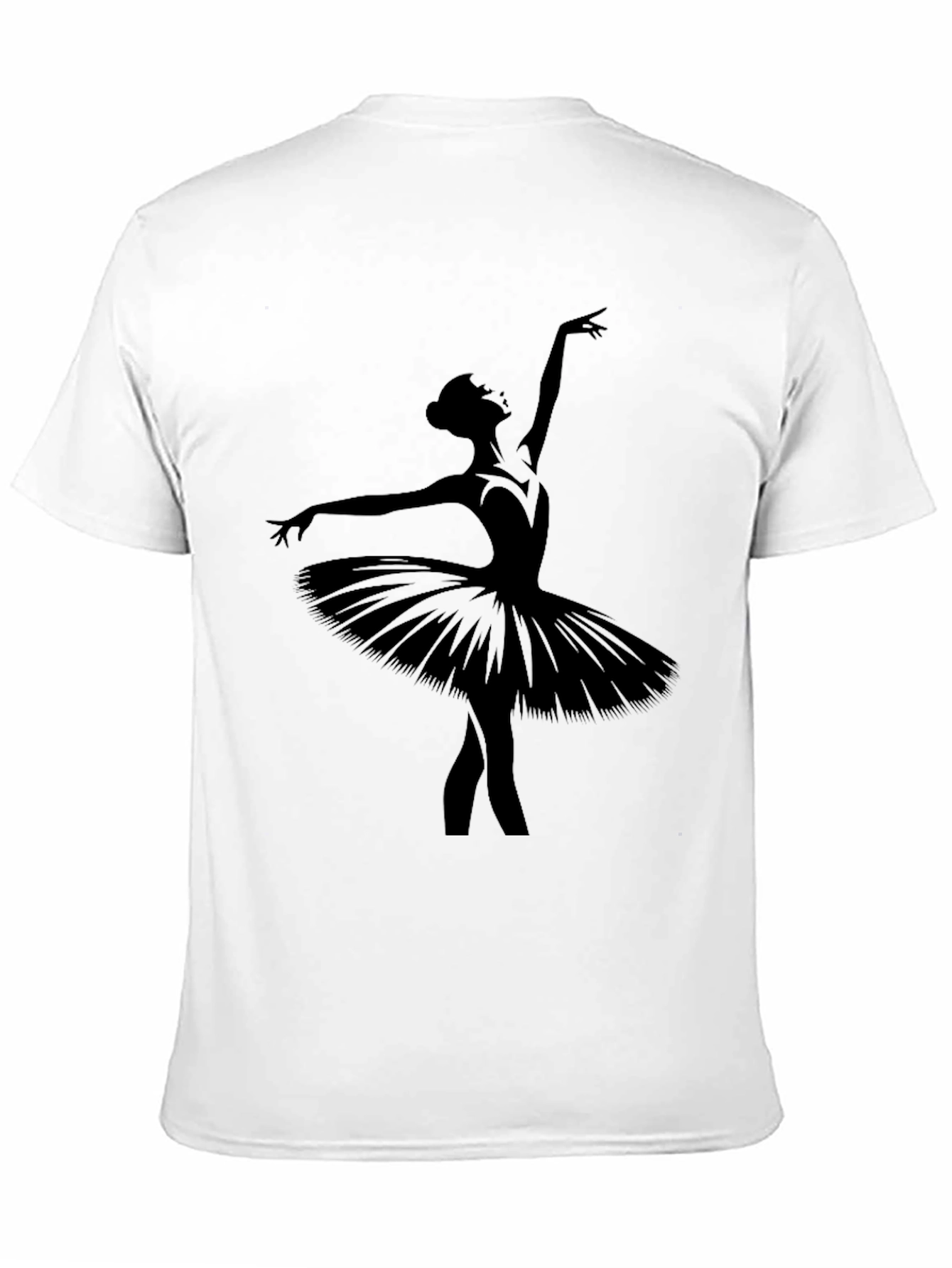 Ballerina Silhouette Graphic T-Shirt - Black