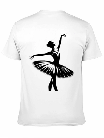 Ballerina Silhouette Graphic T-Shirt - Black