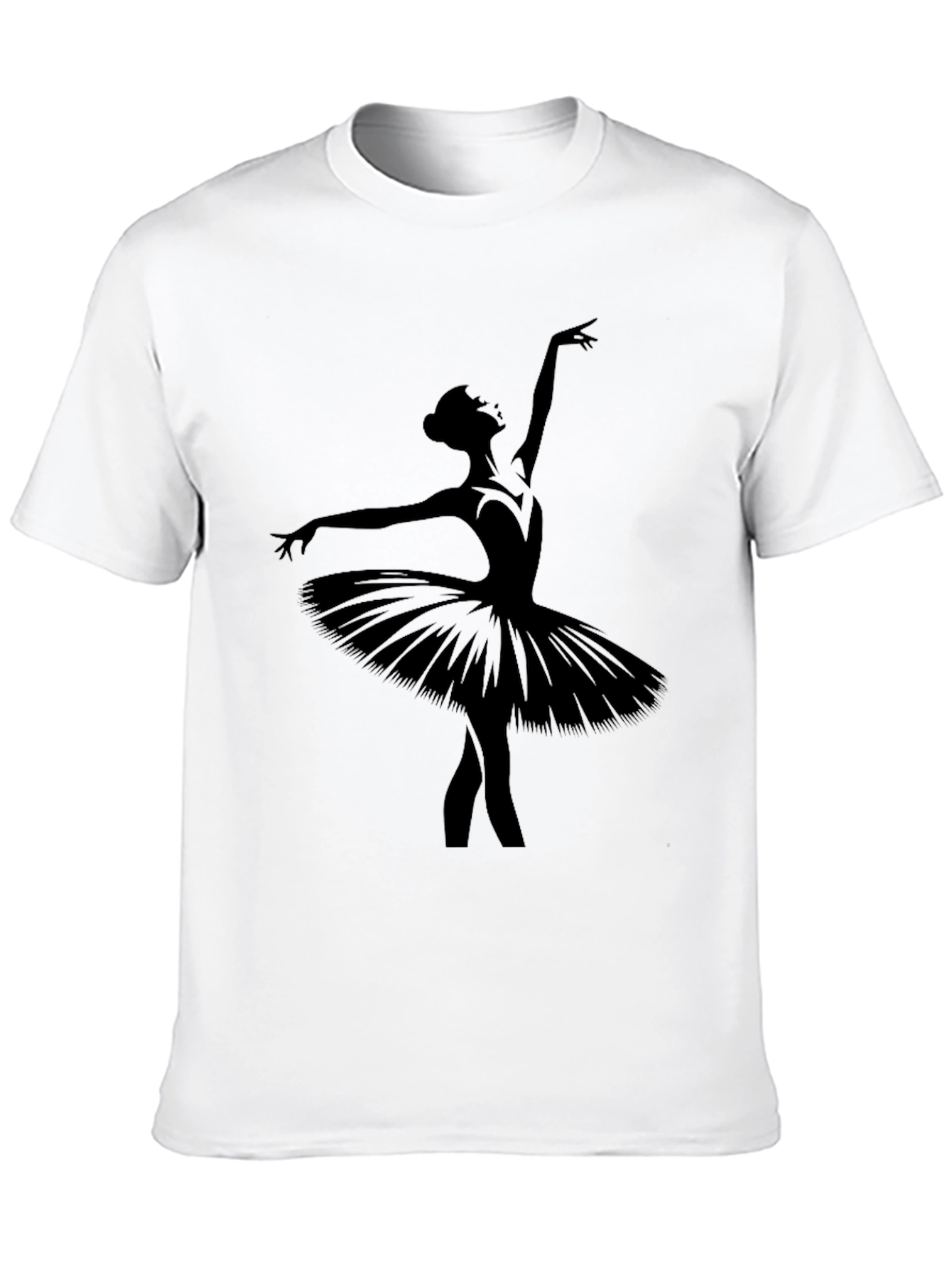 Ballerina Silhouette Graphic T-Shirt - Black