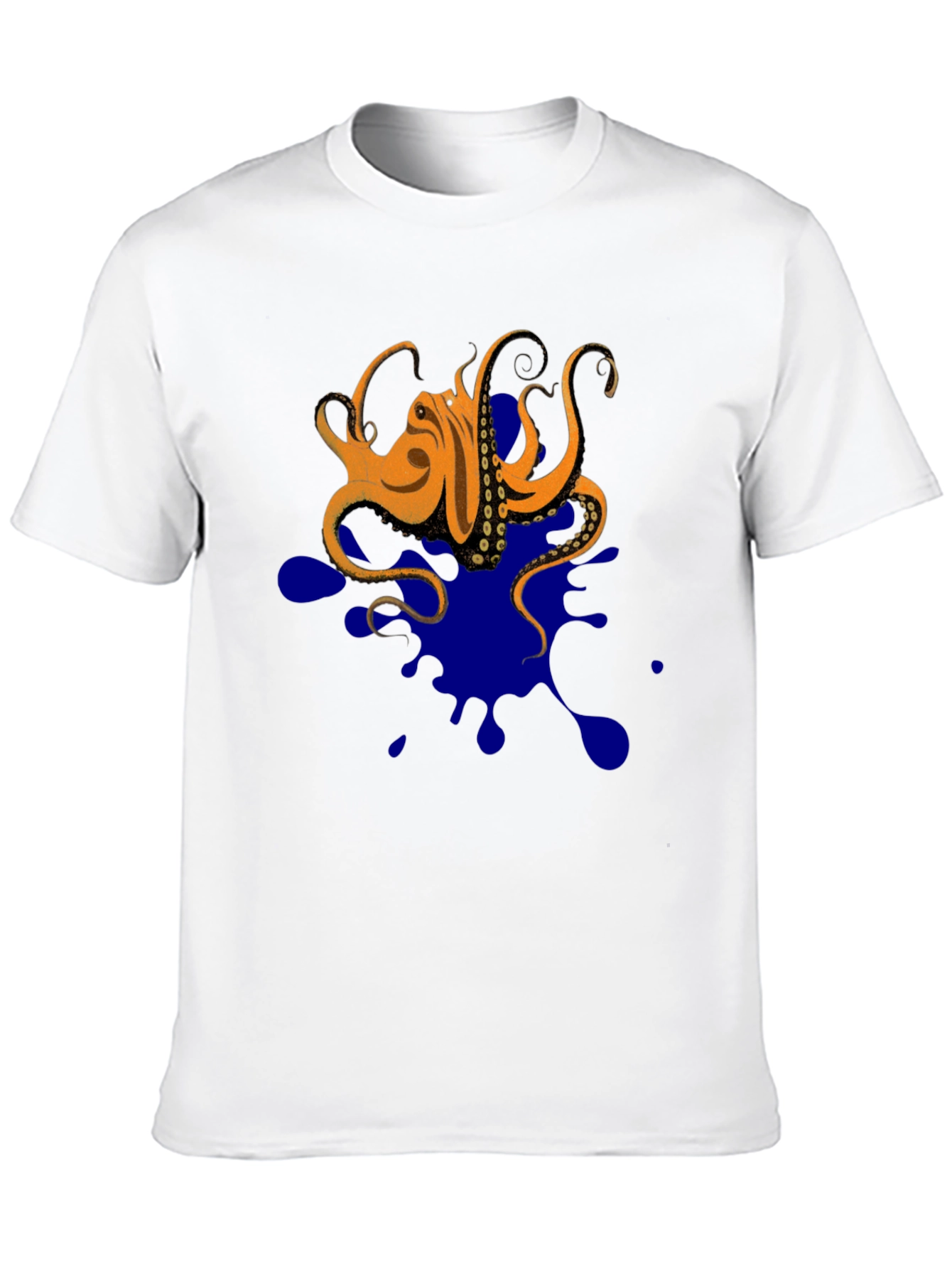 Octopus Ink Splatter T-Shirt - Unique Graphic Tee