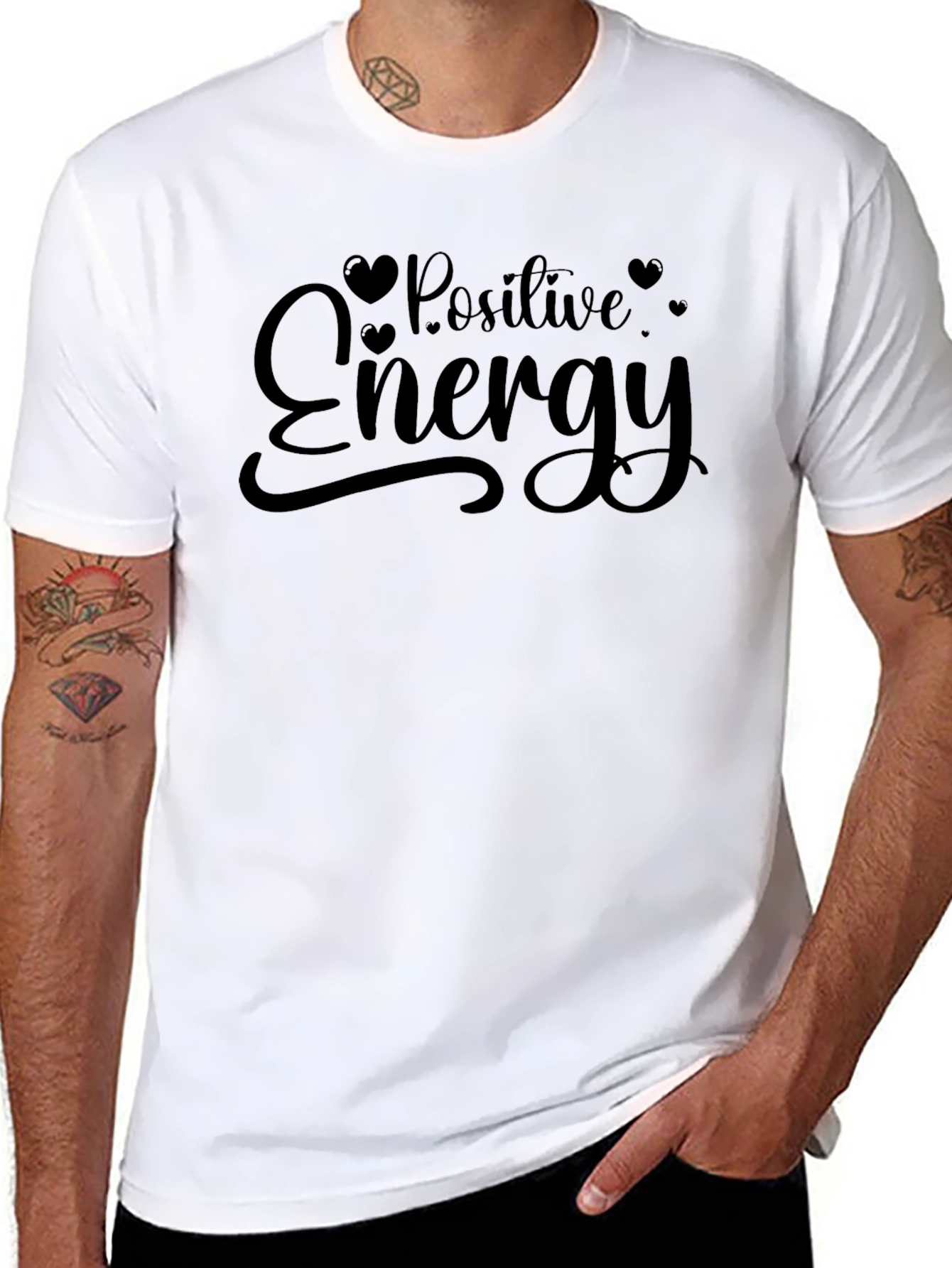 Positive Energy Graphic T-Shirt - Black
