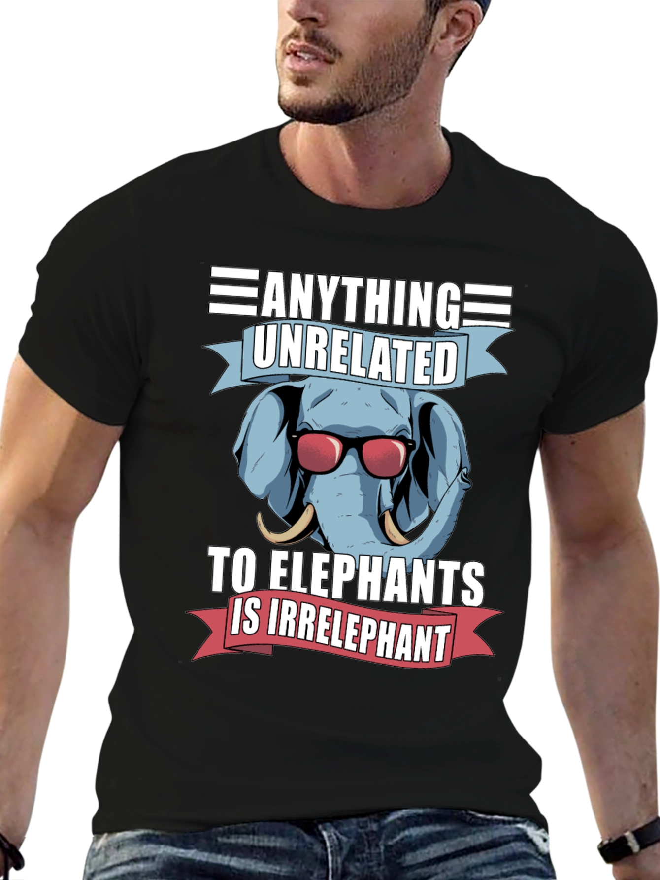 Elephant Pun T-Shirt - Anything Unrelated Is Irrelephant!