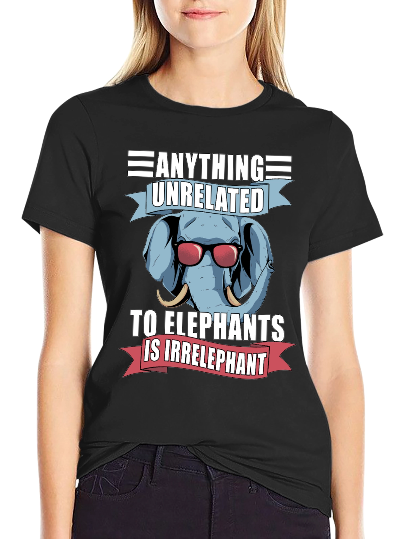 Elephant Pun T-Shirt - Anything Unrelated Is Irrelephant!