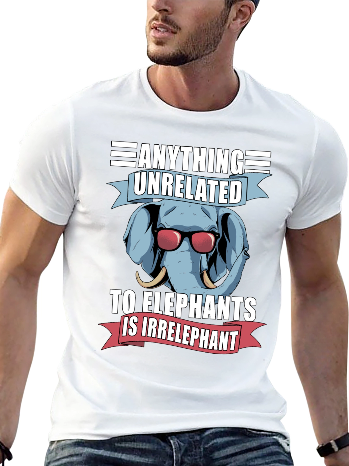 Elephant Pun T-Shirt - Anything Unrelated Is Irrelephant!