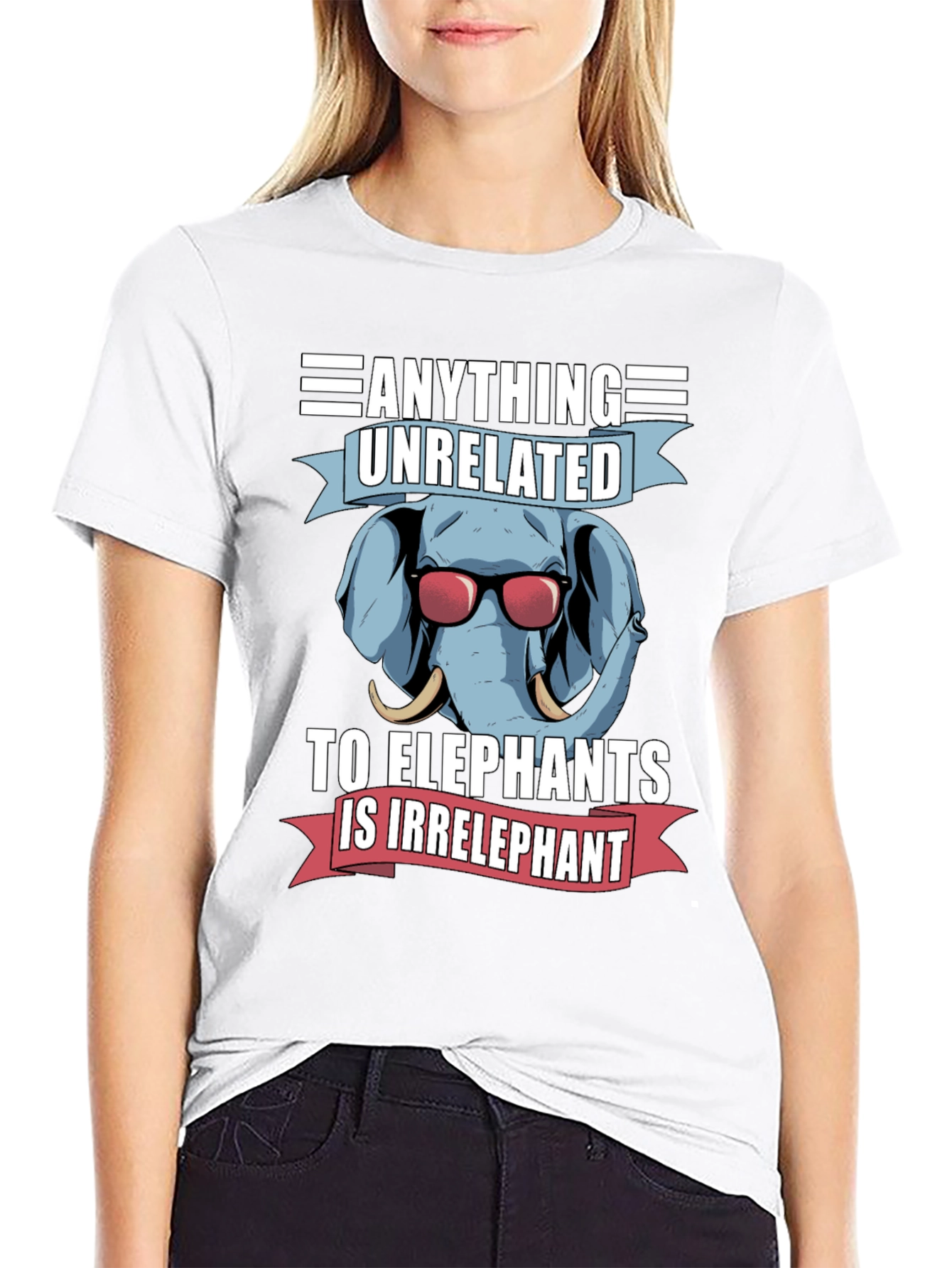 Elephant Pun T-Shirt - Anything Unrelated Is Irrelephant!