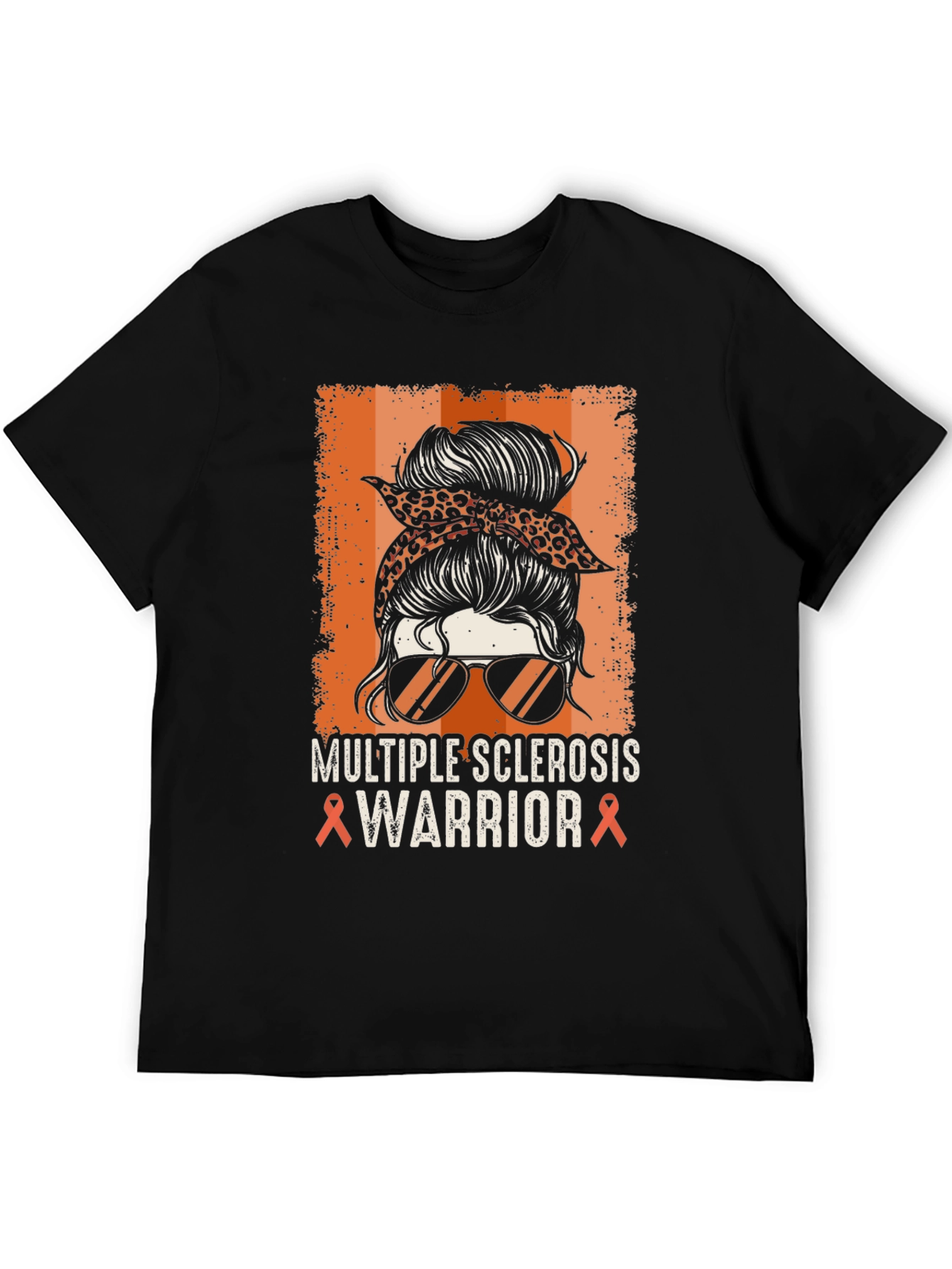 Multiple Sclerosis Warrior Messy Bun T-Shirt