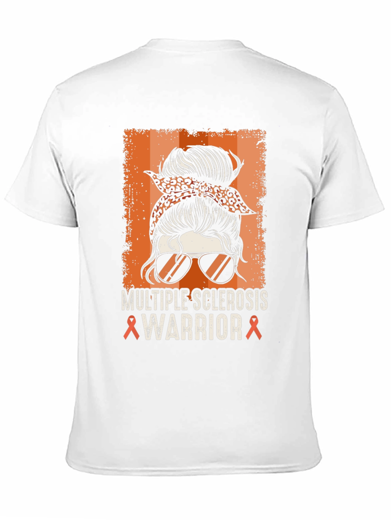 Multiple Sclerosis Warrior Messy Bun T-Shirt