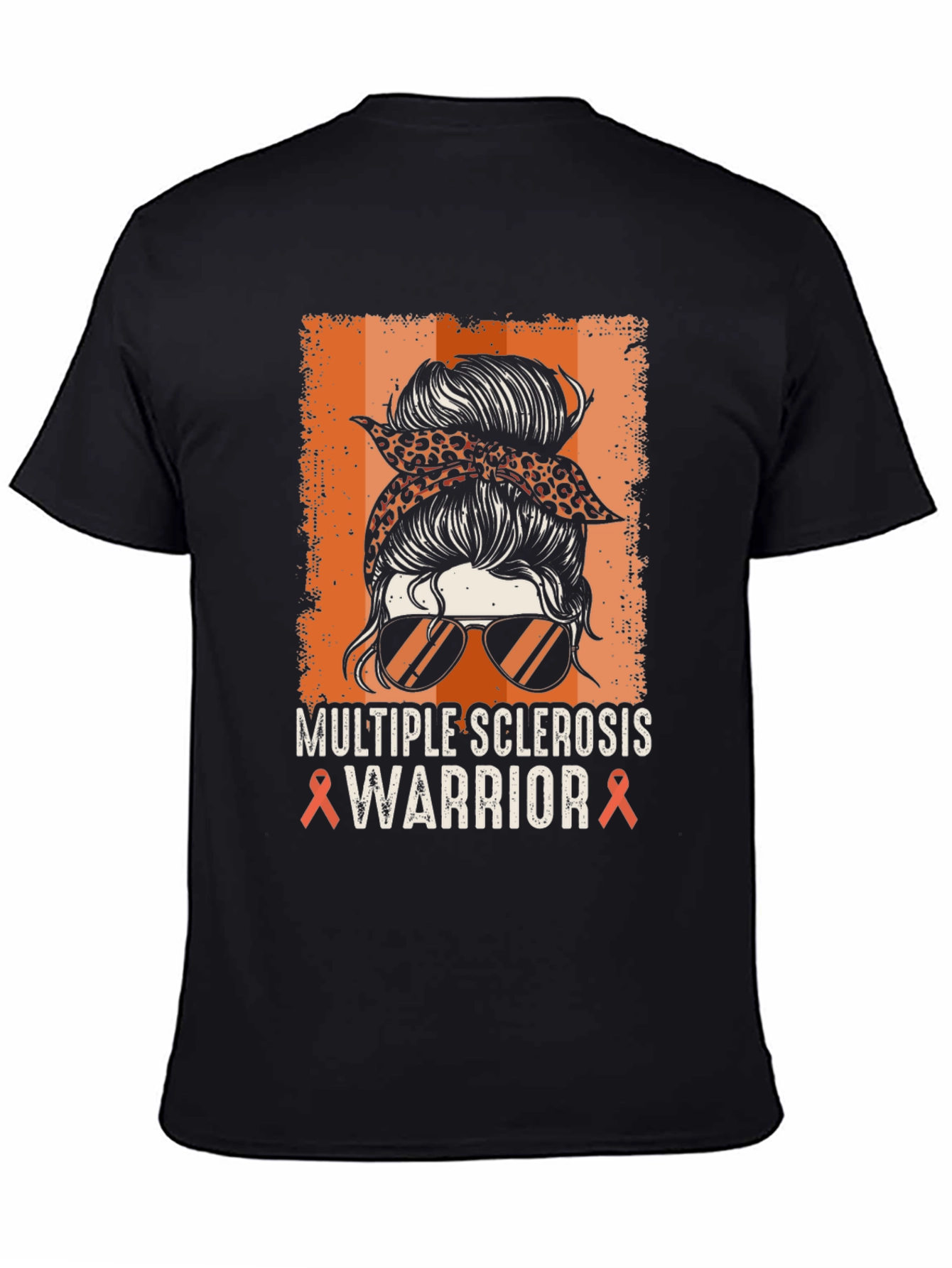 Multiple Sclerosis Warrior Messy Bun T-Shirt