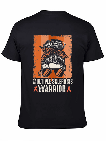 Multiple Sclerosis Warrior Messy Bun T-Shirt
