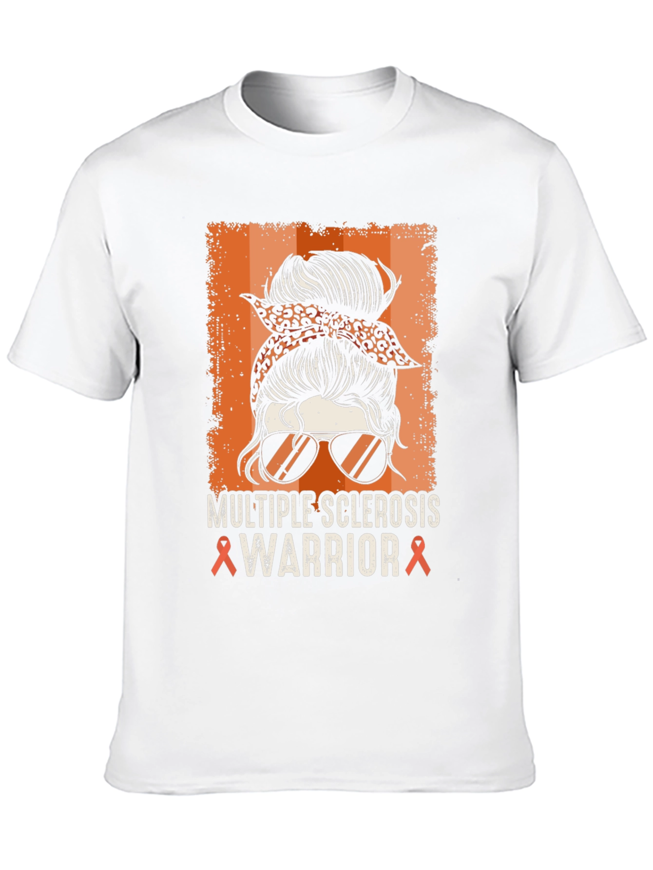 Multiple Sclerosis Warrior Messy Bun T-Shirt