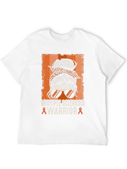 Multiple Sclerosis Warrior Messy Bun T-Shirt