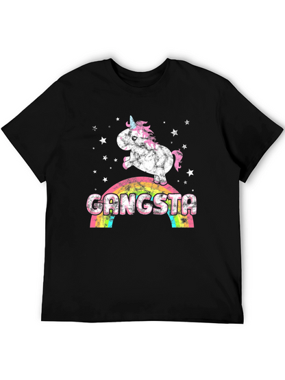 Gangsta Unicorn Rainbow Graphic Tee