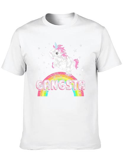 Gangsta Unicorn Rainbow Graphic Tee