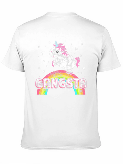 Gangsta Unicorn Rainbow Graphic Tee