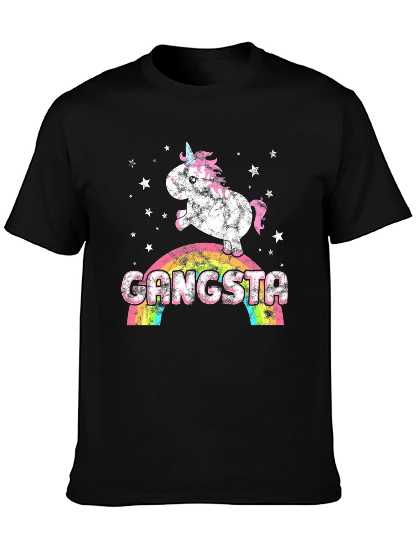 Gangsta Unicorn Rainbow Graphic Tee