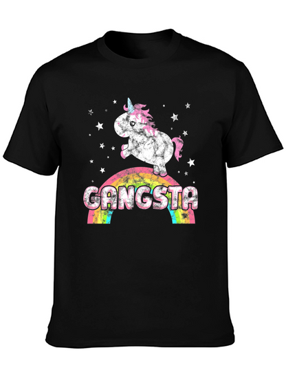 Gangsta Unicorn Rainbow Graphic Tee