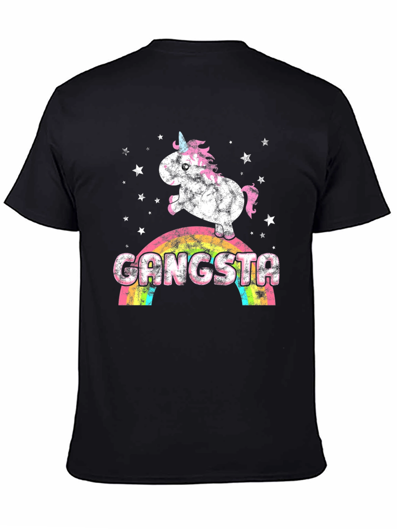 Gangsta Unicorn Rainbow Graphic Tee