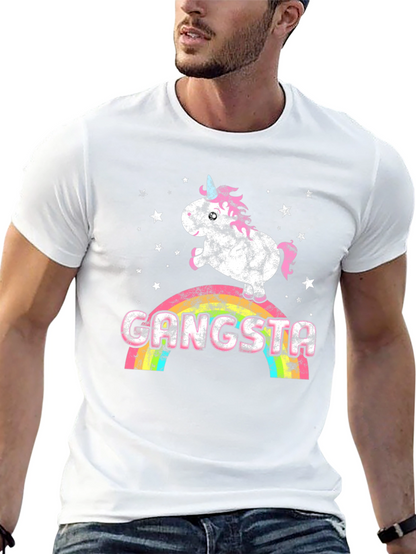 Gangsta Unicorn Rainbow Graphic Tee