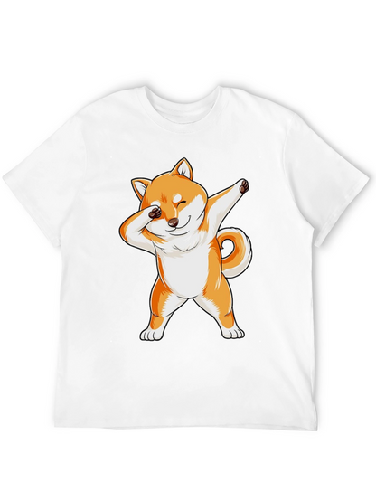 Dabbing Shiba Inu Graphic Tee - Black