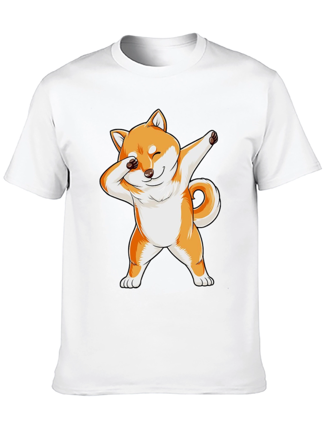 Dabbing Shiba Inu Graphic Tee - Black