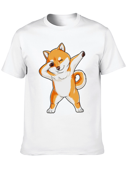 Dabbing Shiba Inu Graphic Tee - Black